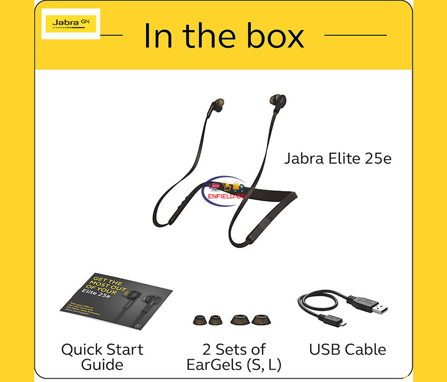 Jabra Elite 25e Earphone Wireless Bluetooth Water Resistant