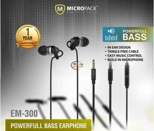 Earphones / Headset MICROPACK EM-300 EARPHONE 3.5mm Aluminum And Gold-plated Enfield-bd.com