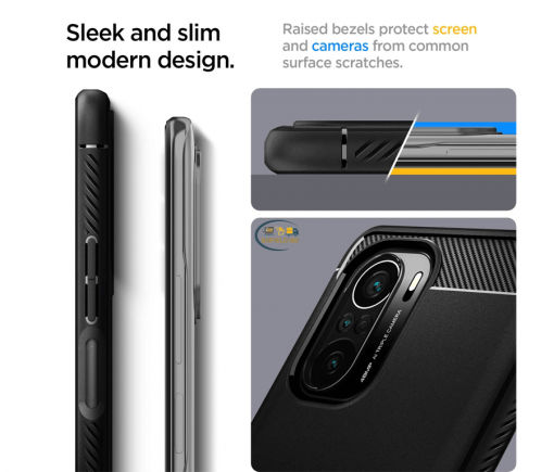 Cases & Screen Protector Poco F3 Pro Spigen Rugged Armor Case | Premium Protection Enfield-bd.com