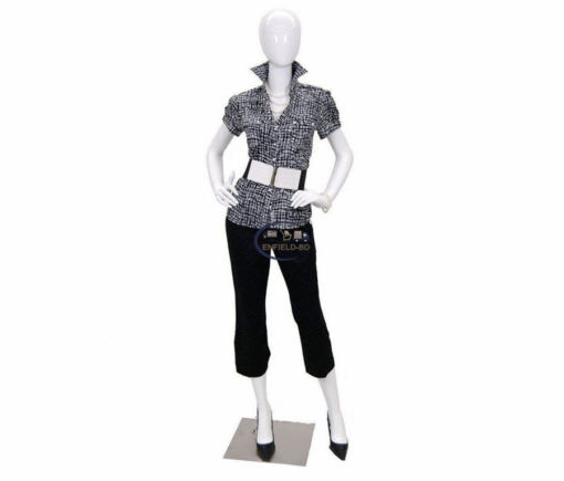 Full Body Mannequin Abstract Female Fiberglass Mannequin Matte-White A-0080-Z Enfield-bd.com