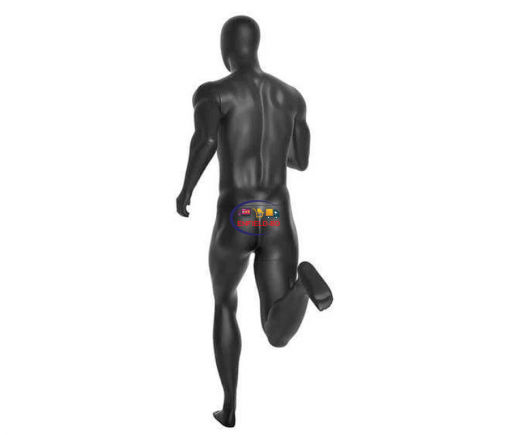 Full Body Mannequin Athletic Male Running Fiberglass Mannequin Black | RLF Enfield-bd.com