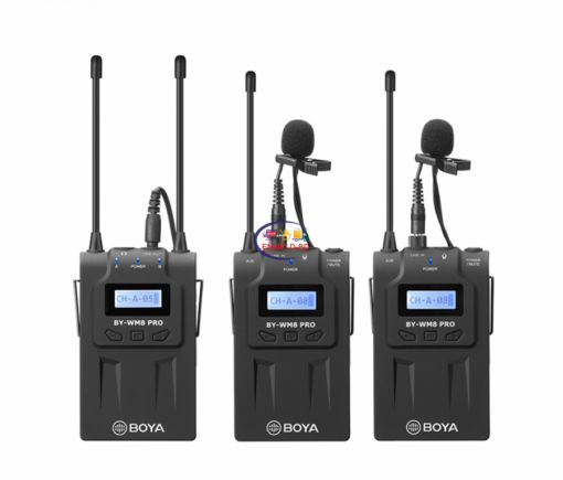 Gadget Home Audio BOYA BY-WM8 PRO-K2 UHF WIRELESS MIC 1+2 DUAL-CHANNEL Enfield-bd.com