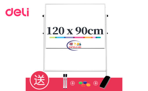 Foreign Whiteboard with Stand Double Sided Magnetic Whiteboard With Stand 36×48″ 3×4 Feet Mobile With 4 Wheel Reversible Enfield-bd.com