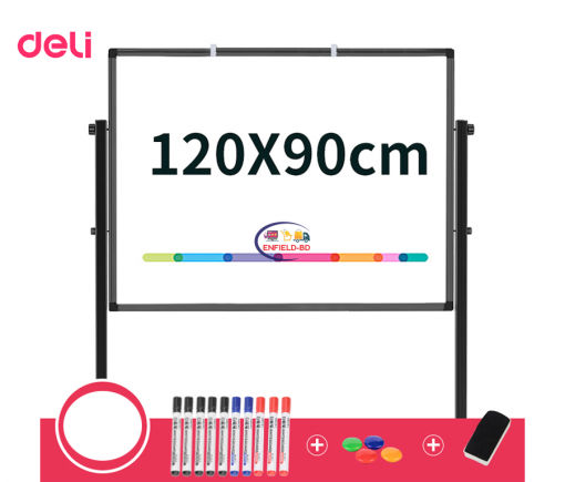 Foreign Whiteboard with Stand Double Sided Magnetic Whiteboard With Stand 36×48″ 3×4 Feet Mobile With 4 Wheel Reversible Enfield-bd.com