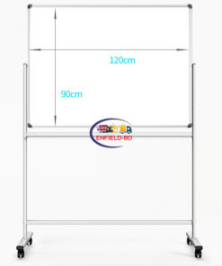 Foreign Whiteboard with Stand Double Sided Magnetic Whiteboard With Stand 36×48″ 3×4 Feet Mobile With 4 Wheel Reversible Enfield-bd.com 