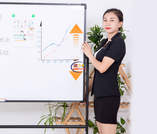 Smart Watch Double Sided Magnetic Whiteboard with Stand On Wheels 48×95″ Silver Frame Enfield-bd.com