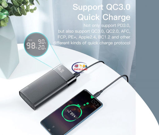 Power Banks Kuulaa Power Bank 20000mah 3 Outputs Type-C QC PD 3.0 Enfield-bd.com