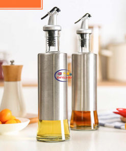 Kitchen & Dining Leak-proof Oil Bottle | 500ml Stainless Steel Oil Dispenser Bottle Oil Pot Olive Oil Vinegar Sauce Kitchen Tool Enfield-bd.com