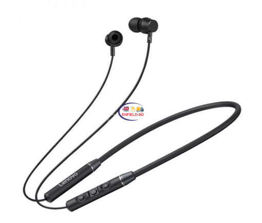 Earphones / Headset Lenovo Qe07 12hrs Backup Flexible Comfort Neckband Earbuds Enfield-bd.com