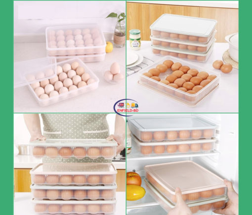 Household Supplies Kitchen & Dining Refrigerator Egg Storage Box 24 Egg Holder Food Container Enfield-bd.com