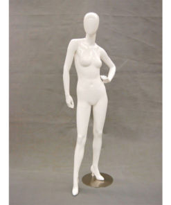 Full Body Mannequin Mannequins And Display Dummy Abstract Female Mannequin (Built In Heel) Glossy White A-00560-Z Enfield-bd.com