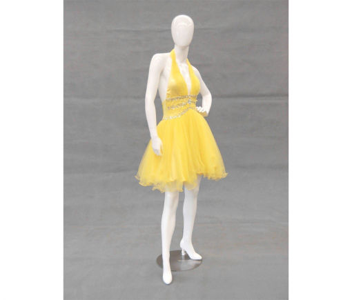 Full Body Mannequin Mannequins And Display Dummy Abstract Female Mannequin (Built In Heel) Glossy White A-00560-Z Enfield-bd.com