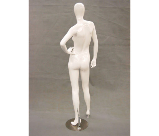 Full Body Mannequin Mannequins And Display Dummy Abstract Female Mannequin (Built In Heel) Glossy White A-00560-Z Enfield-bd.com