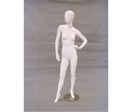 Full Body Mannequin Mannequins And Display Dummy Abstract Female Mannequin (Built In Heel) Glossy White A-00560-Z Enfield-bd.com