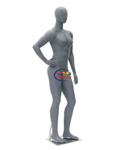 Full Body Mannequin Mannequins And Display Dummy Female Abstract Athletic Mannequin Matte Gray A-002100-Z Enfield-bd.com