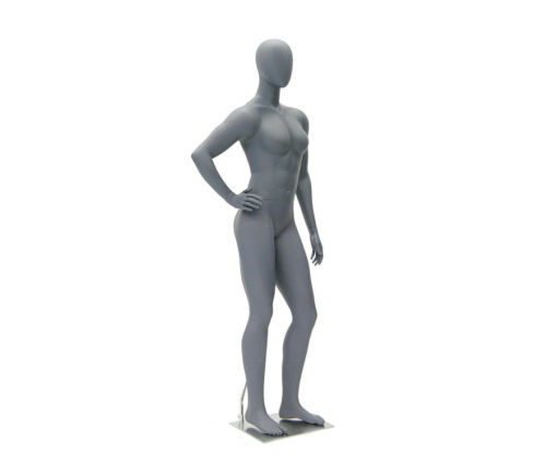 Full Body Mannequin Mannequins And Display Dummy Female Abstract Athletic Mannequin Matte Gray A-00880-Z Enfield-bd.com