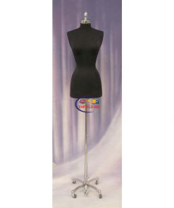 Half Body Mannequin Mannequins And Display Dummy Female Dress Form With Chrome Rolling Base White Color A-002700-Z Enfield-bd.com 