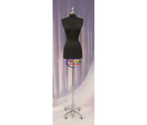 Half Body Mannequin Mannequins And Display Dummy Female Dress Form With Chrome Rolling Base White Color A-002700-Z Enfield-bd.com