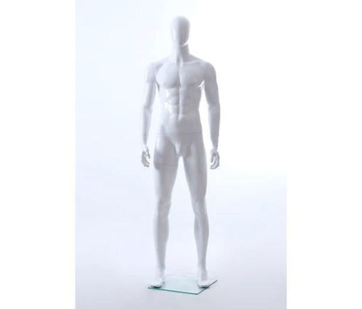 Full Body Mannequin Mannequins And Display Dummy Male Abstract Mannequin Glossy White A-00430-Z Enfield-bd.com