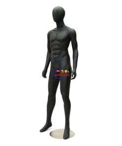 Full Body Mannequin Mannequins And Display Dummy Male Egghead Mannequin Matte Black Color A-001850-Z Enfield-bd.com