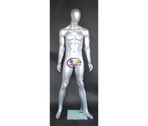 Full Body Mannequin Mannequins And Display Dummy Male Egghead Mannequin Silver Color A-001250-Z Enfield-bd.com