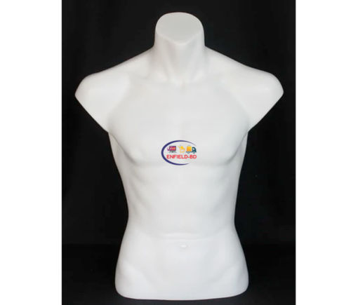 Half Body Mannequin Mannequins And Display Dummy Male Mannequin Torso Matte White A-002450-Z Enfield-bd.com