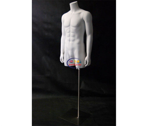 Half Body Mannequin Mannequins And Display Dummy Male Torso (Glossy Or Matte) White A-00280-z Enfield-bd.com