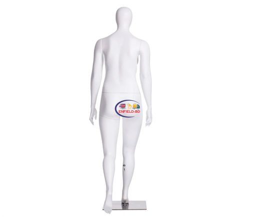 Full Body Mannequin Mannequins And Display Dummy Plus Size Female Egghead Mannequin Matte White A-003070-Z Enfield-bd.com