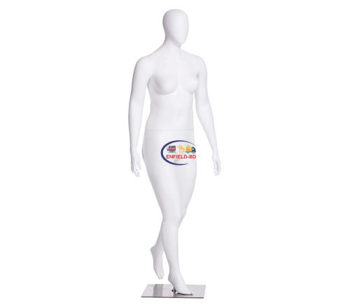 Full Body Mannequin Mannequins And Display Dummy Plus Size Female Egghead Mannequin Matte White A-003070-Z Enfield-bd.com