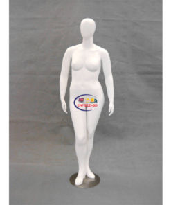 Full Body Mannequin Mannequins And Display Dummy Plus Size Female Egghead Mannequin Matte White A-003100-Z Enfield-bd.com