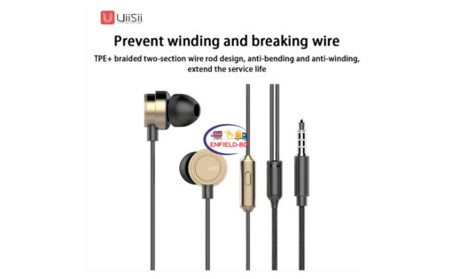 Earphones / Headset Uiisii HM13 Wired in-Ear With Mic Earphone Noise Cancelling Dynamic Heavy Bass Music Metal Enfield-bd.com