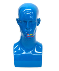 Mannequins And Display Dummy Abstract Display Head Male Mannequin Fiberglass Gloss Blue P-760-S Enfield-bd.com