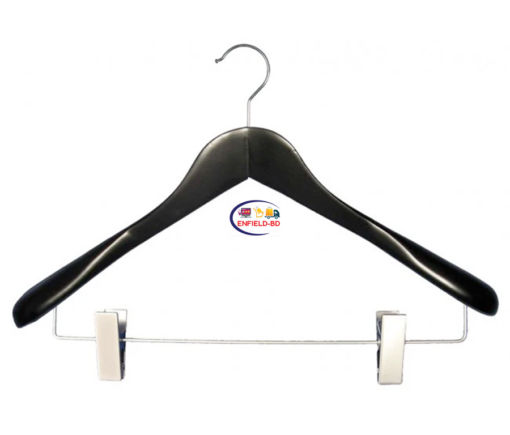 Hanger Beautiful Executive Flare Top Hanger W/ Clips Hanger H-110-Z Enfield-bd.com