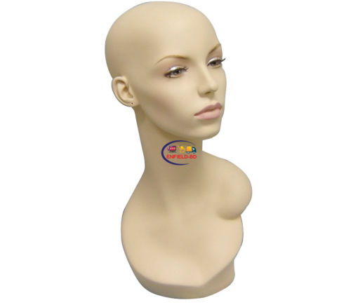 Half Body Mannequin Mannequins And Display Dummy Display Head Female Mannequin Fiberglass Skin Color P-1040-S Enfield-bd.com