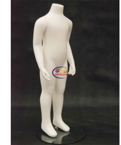 Full Body Mannequin Mannequins And Display Dummy Headless 4 Years Old Child Mannequin Fiberglass Matte White P-90-S Enfield-bd.com