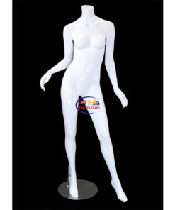 Full Body Mannequin Mannequins And Display Dummy Headless Female Mannequin Fiberglass Gloss White P-70-S Enfield-bd.com