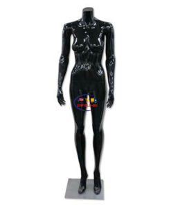 Full Body Mannequin Mannequins And Display Dummy Headless High-end Female Mannequin Glossy Black P-140-S Enfield-bd.com