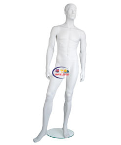 Full Body Mannequin Mannequins And Display Dummy Male Mannequin Fiberglass Edgar Pose White Color A-130-D Enfield-bd.com