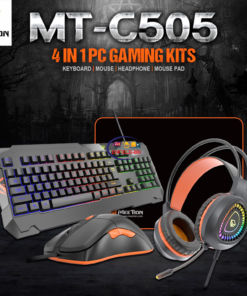 Computer Accessories & Peripherals Gadget Meetion MT-C505 Gaming Mouse Keyboard And Headset Combo With Mouse Pad | Black Enfield-bd.com