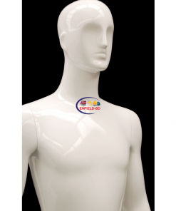 Full Body Mannequin Mannequins And Display Dummy Abstract Egg Head Male Mannequin With Face Features Gloss White P-280-S Enfield-bd.com