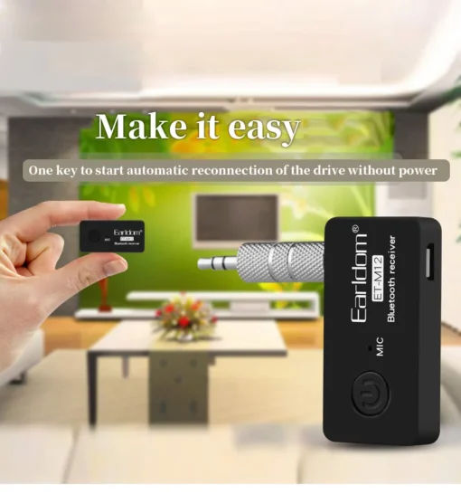 Earldom Car Vehicle Automobile Bluetooth Adapter Receiver
