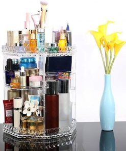 Home & Living 360 Rotating Crystal Cosmetic Organizer Cosmetic Storage Box Multifunction Detachable Makeup Organizer Enfield-bd.com