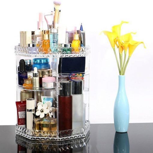 Home & Living 360 Rotating Crystal Cosmetic Organizer Cosmetic Storage Box Multifunction Detachable Makeup Organizer Enfield-bd.com