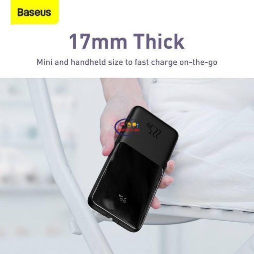 Gadget Charger & Adapter Baseus 22.5W Fast Charge Power Bank 10000mAh ELF Digital Display Type-C Built in Cables For iPhone 13 12 11 pro max mini Samsung S21 S20 Xiaomi Enfield-bd.com