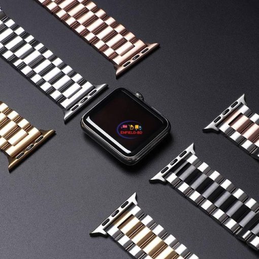 Gadget Smart Watch Metal Strap for Apple Watch Band 44mm 42mm 40mm 38mm 41 45mm Stainless Steel Bracelet for iWatch 7 6 SE 5 4 3 Series Accessories Enfield-bd.com