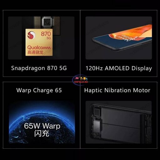 Global OnePlus 9R 5G 8GB-128GB Smartphone Snapdragon 870 6.55” 120Hz AMOLED Screen 65W Warp Enfield-bd.com