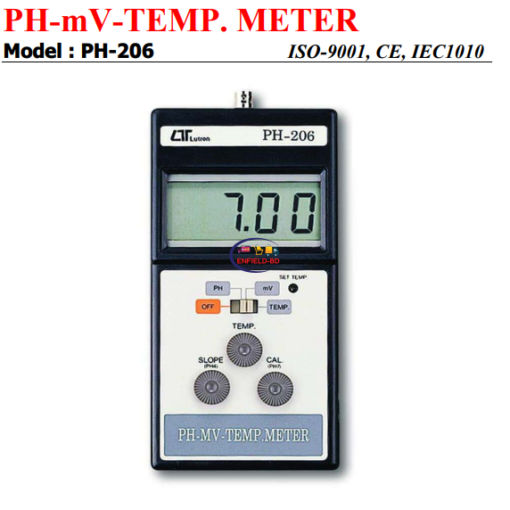 Industrial And Scientific Lab & Scientific Products LUTRON PH-206 DIGITAL PH/mV/TEMP Meter Tester Acidity-basicity Acid-alkali Enfield-bd.com