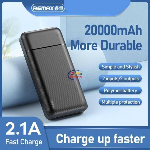 Gadget Power Banks Remax Lango RPP-166 Powerbank 20000mAh Black External battery Charger for Smartphone Portable Mobile Charger Enfield-bd.com