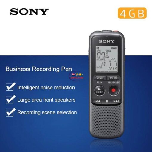 Gadget Sony ICD-BX140 4GB MP3 Digital Voice Recorder with Built-In Stereo Microphone USB Port Dictaphone for Business Meeting Enfield-bd.com