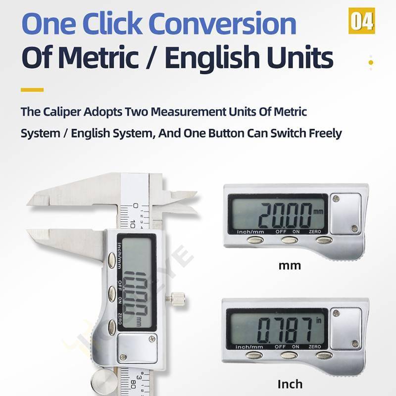 Electronic Digital Vernier Caliper 0-150mm 6 inch Stainless Steel Caliper  Gauge Micrometer